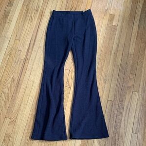 American Eagle dark navy flared ribbed leggings